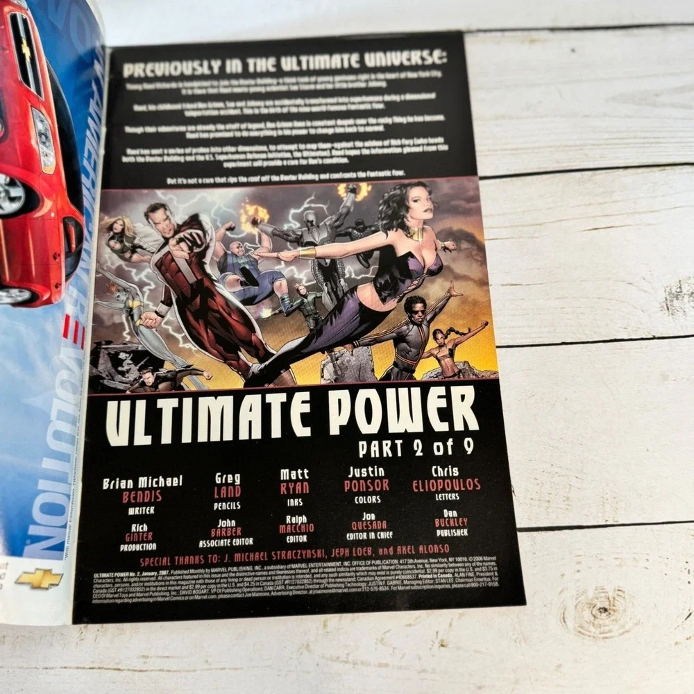 Ultimate Power 2 3 4 Marvel Comics 2006 Lot Wolverine Spider-Man Fantastic Four‎